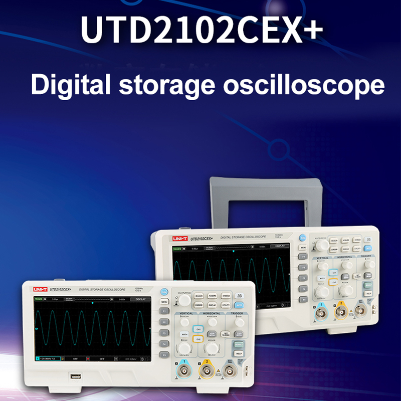 Digital Storage Oscilloscope 100Mhz - UNI-T UTD2102CEX + osciloscopio de almacenamiento