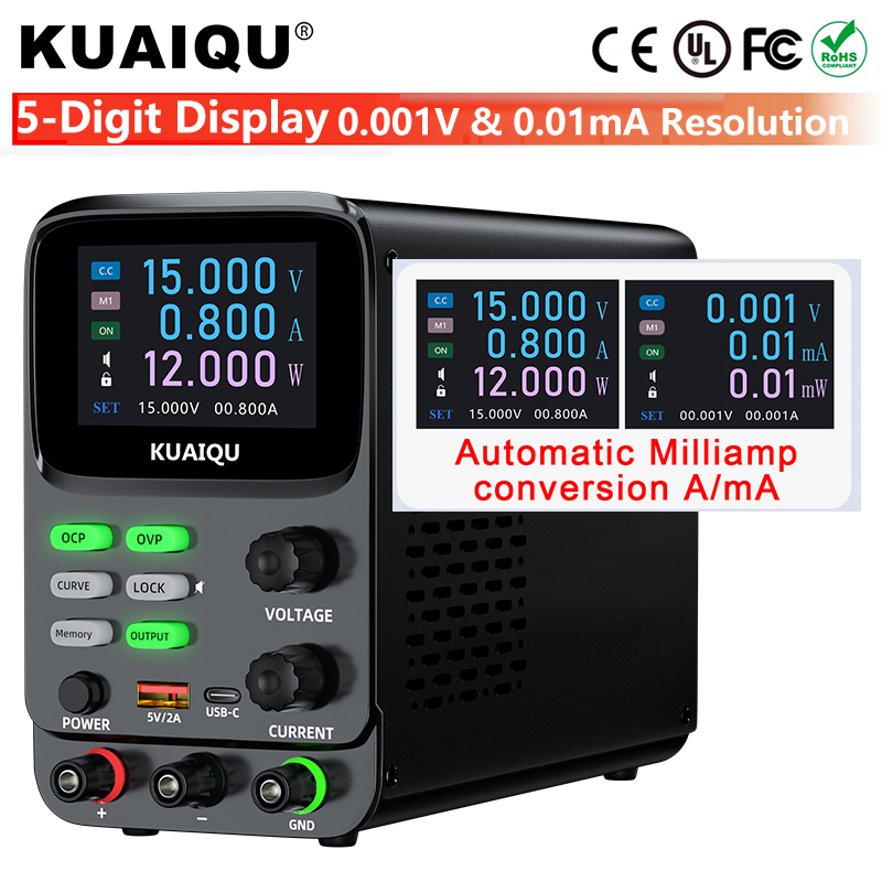 Programmable Dc Power Supply 30V 10A - Fuente de Alimentación de Laboratorio KUAIQU