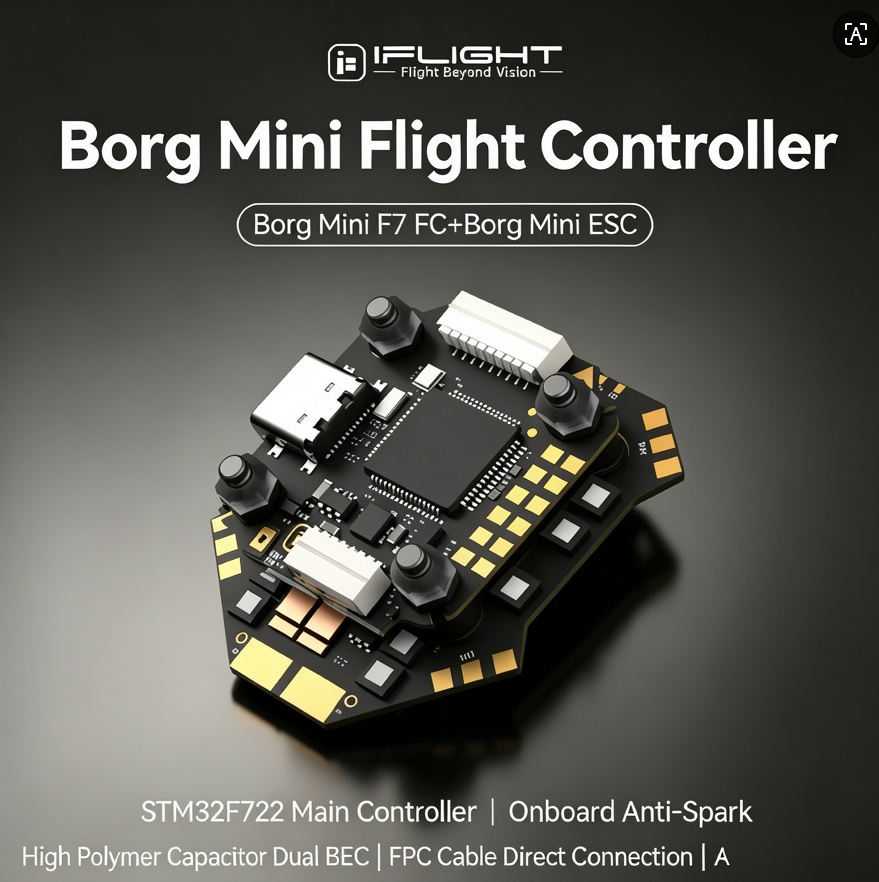 Fpv Flight Controller F7 Stack 60A - Controlador de Vuelo IFlight Borg F7
