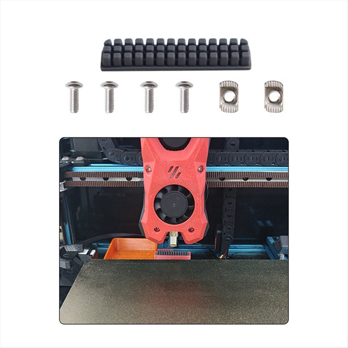 Voron 2.4 R2 Kit - (B63C) Cepillo de silicona para boquilla