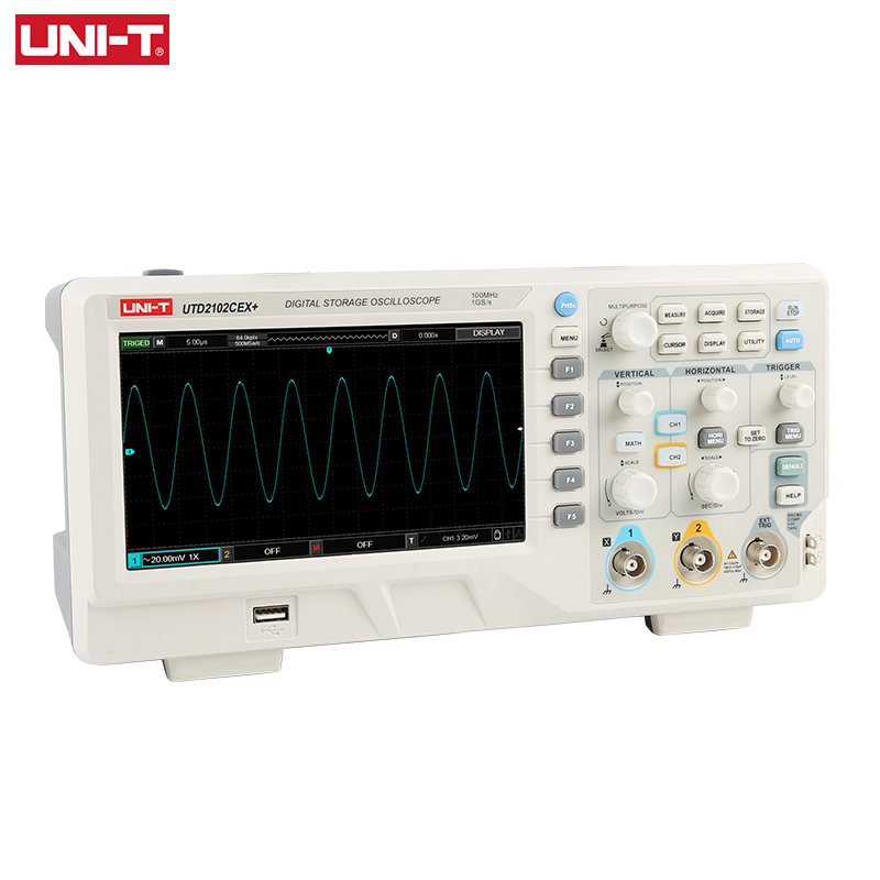 UNI-T UTD2102CEX + osciloscopi - Digital Storage Oscilloscope 100Mhz reseña y precio