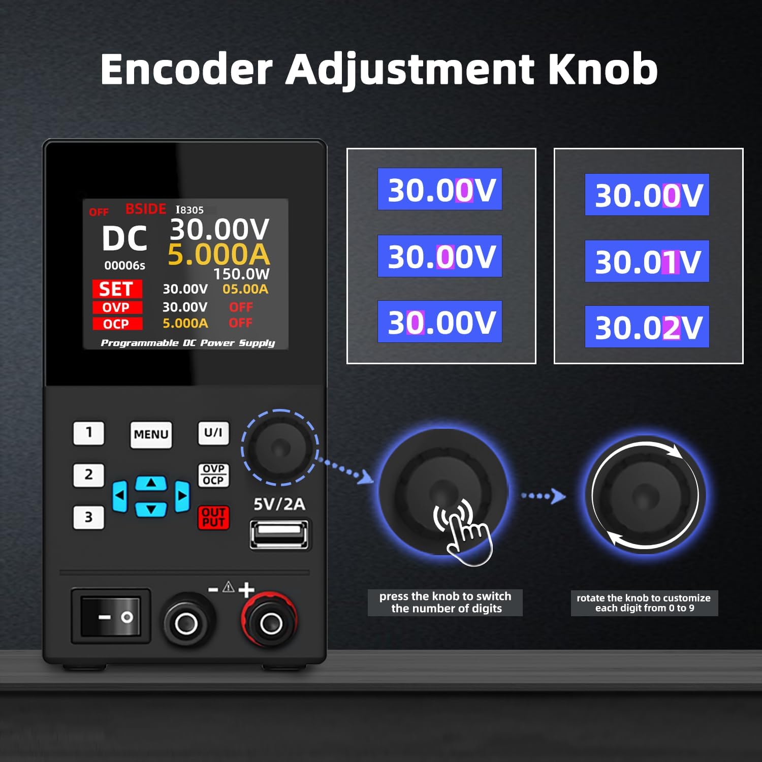 BSIDE DC fuente de alimentació - Programmable Dc Power Supply 30V 10A reseña y precio