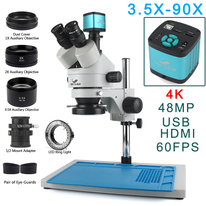 Microscopio Trinocular estéreo - Stereo Trinocular Microscope Pcb reseña y precio