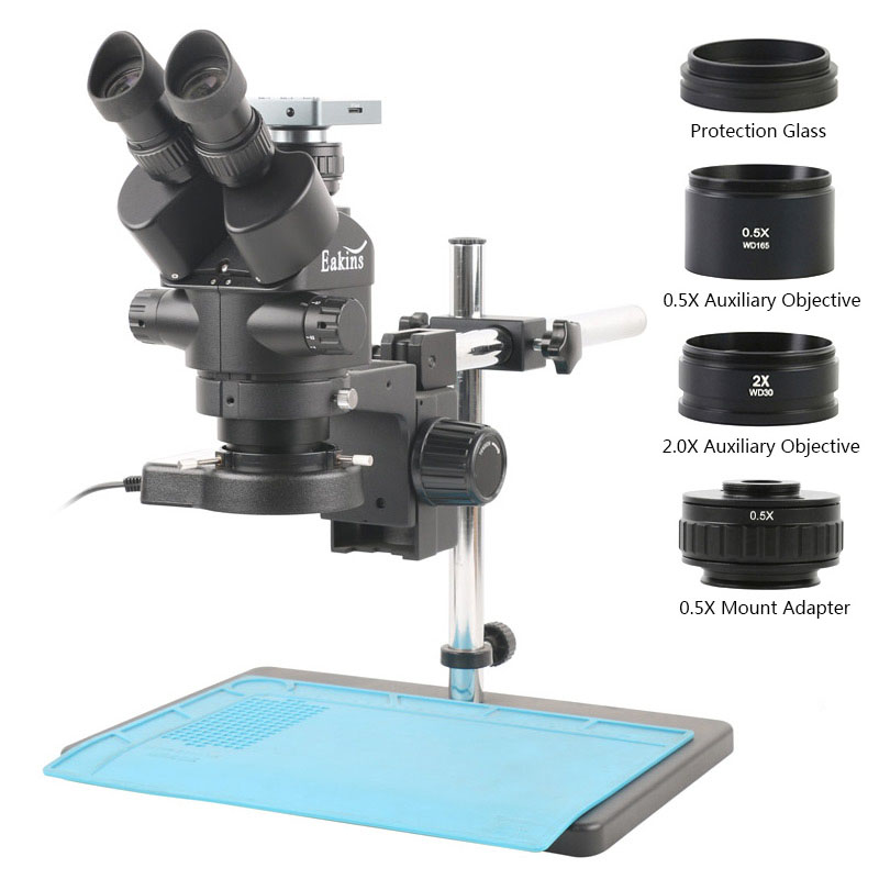Conjunto de microscopio Trinoc - Stereo Trinocular Microscope Pcb reseña y precio
