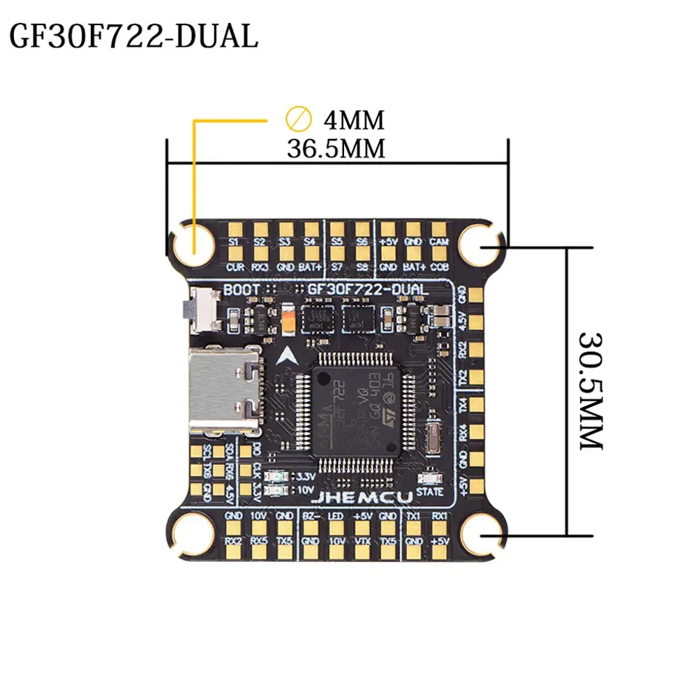 UniFlyJHEMCU F7 Stack F722 Con - Fpv Flight Controller F7 Stack 60A reseña y precio