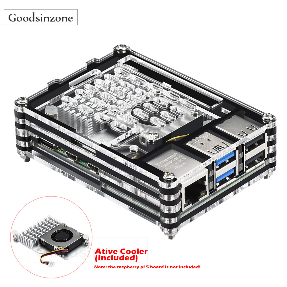 Carcasa acrílica con ventilado - Raspberry Pi 5 8Gb Kit reseña y precio