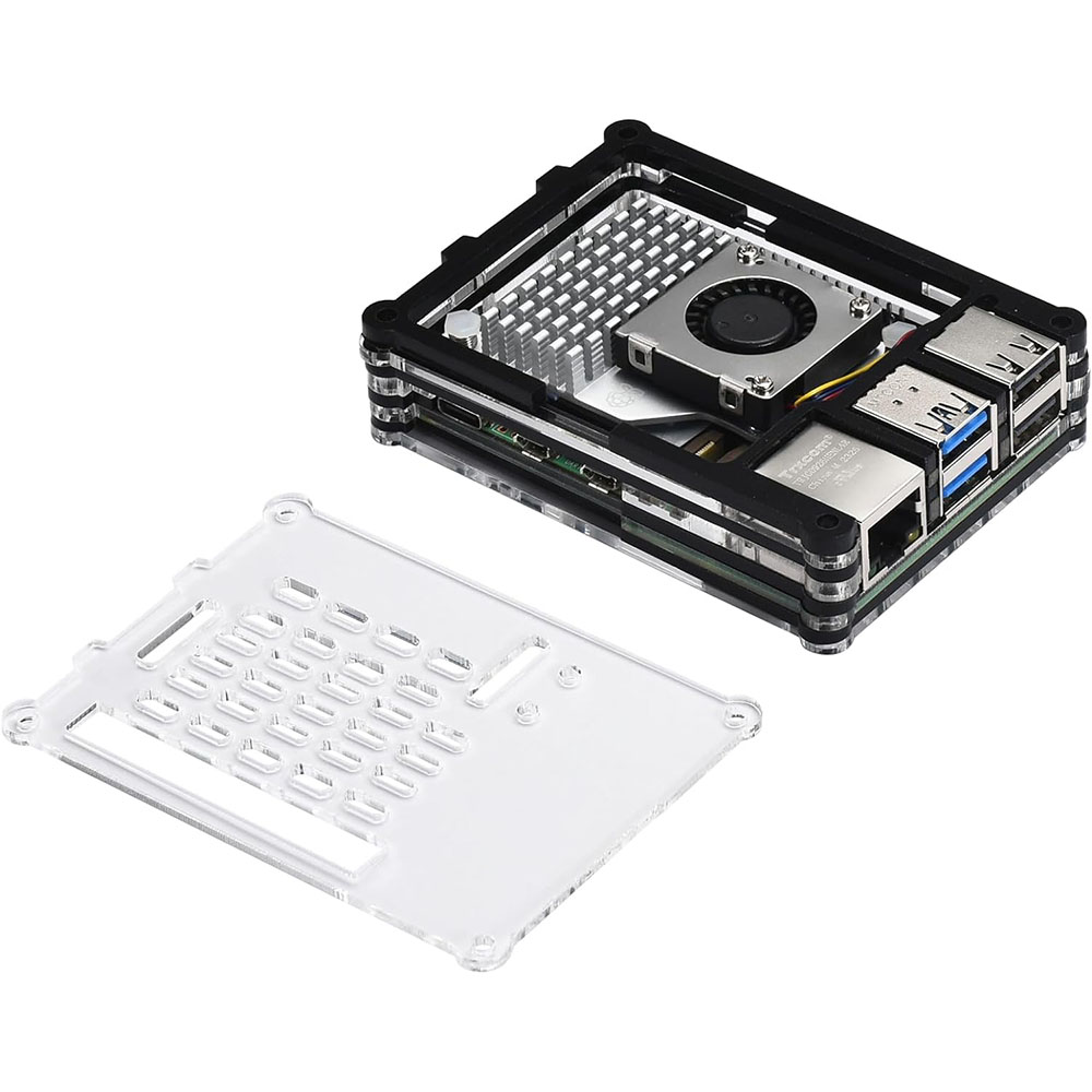 Carcasa acrílica con ventilado - Raspberry Pi 5 8Gb Kit reseña y precio
