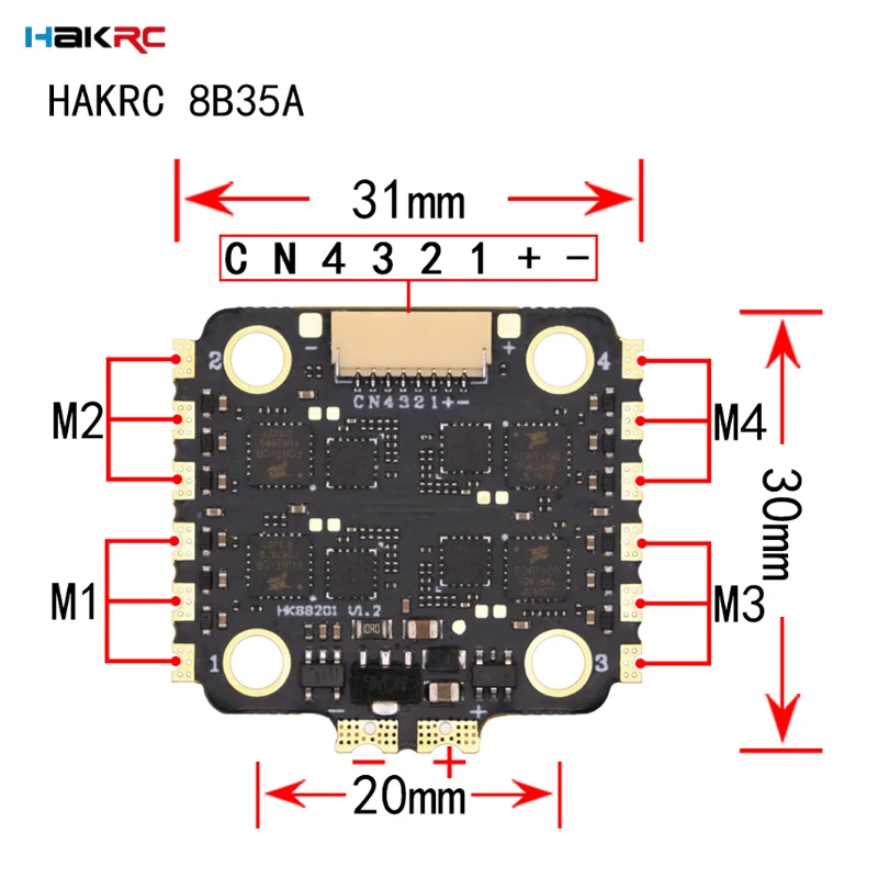 Controlador de Vuelo HAKRC F72 - Fpv Flight Controller F7 Stack 60A reseña y precio